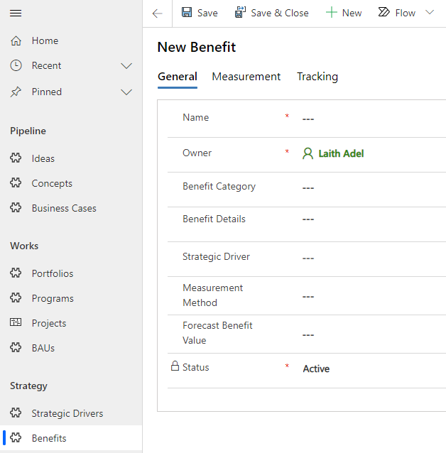 Sample of benefit profiles